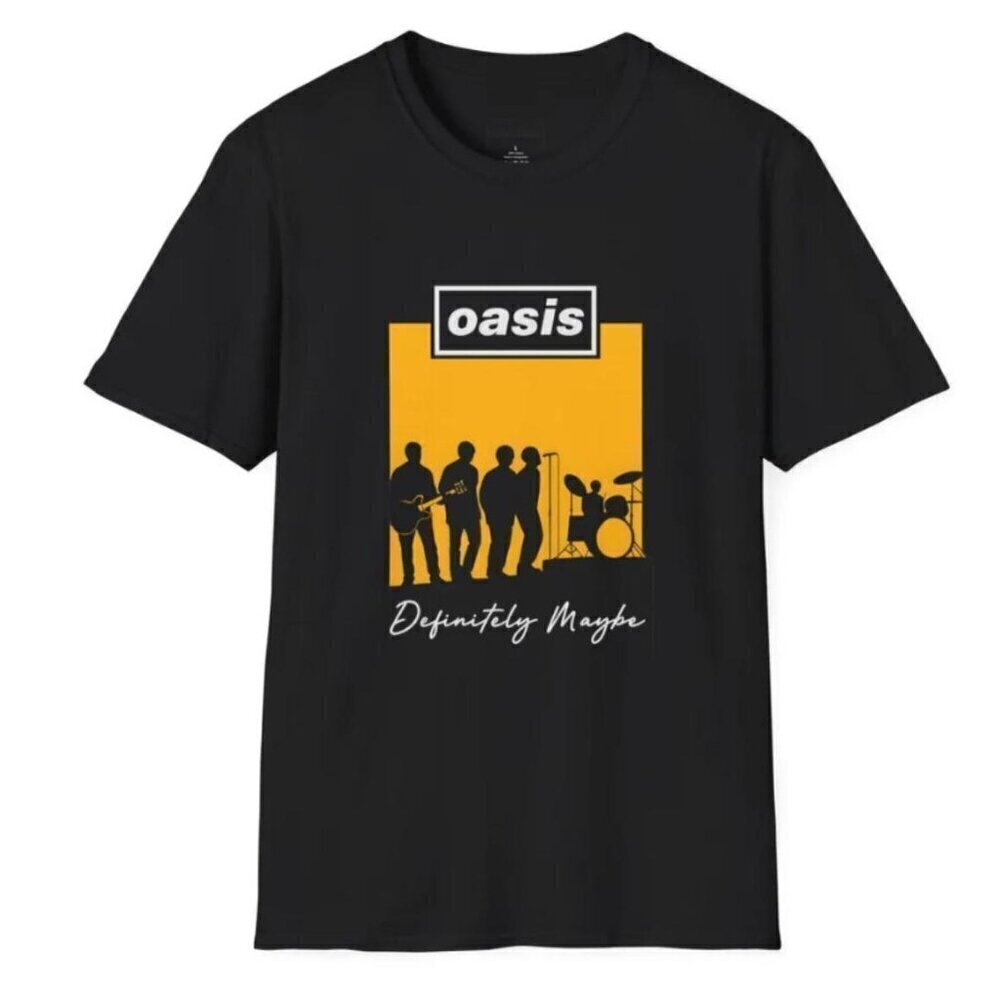 Oasis Band Definitely Maybe Unisex Heavy Cotton Tee, Music Lover T Shirt .